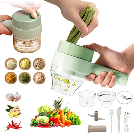 Portable 4 in 1 Electric Vegetable Slicer Set