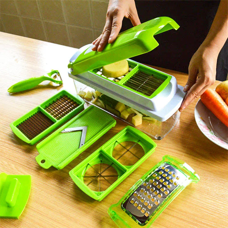 One Step Precision Cutting Genius NIcer Dicer Plus 12 In 1