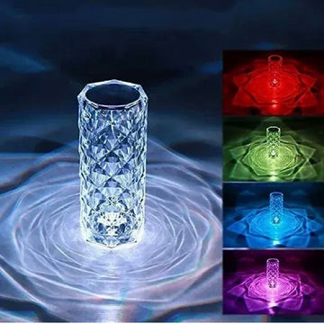 16 Colors LED Atmosphere Room Decor Christmas Room Decoration Home Lights Crystal Lamp Touch Table Bedside Lamps Light